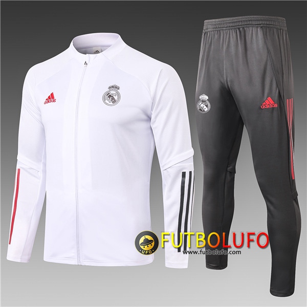 Chandal del Real Madrid Ninos Blanco 2020/2021 Chaqueta + Pantalones