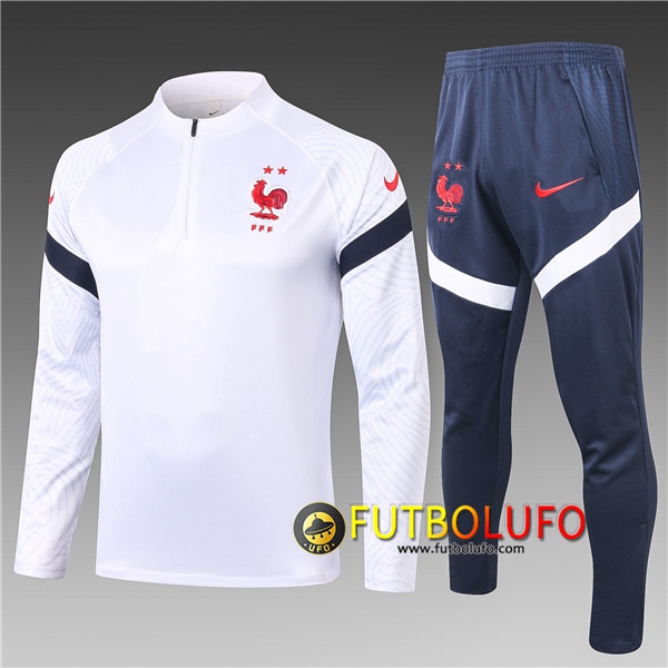 Chandal del Francia Ninos Blanco 2020/2021 Sudadera + Pantalones