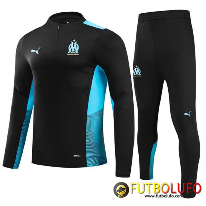 Chandal Equipos De Futbol Marsella OM Ninos Negro/Azul 2021/2022