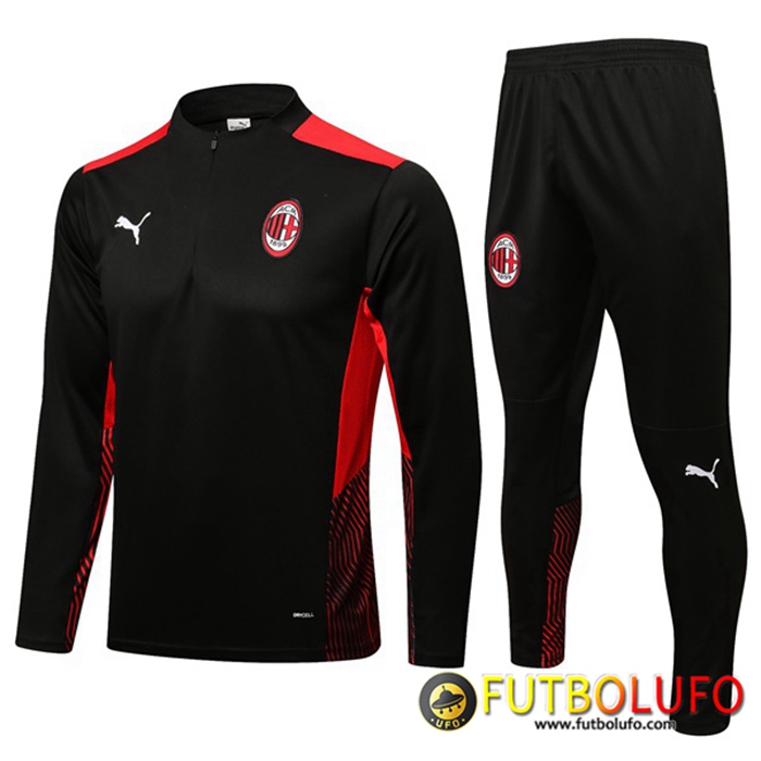 Chandal Equipos De Futbol AC Milan Ninos Negro/Rood 2021/2022