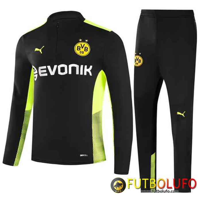 Chandal Equipos De Futbol Dortmund BVB Ninos Negro/Verde 2021/2022