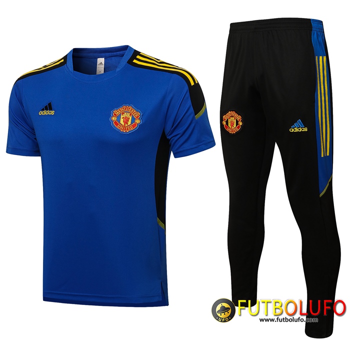 Camiseta Polo Manchester United + Pantalones Azul/Negro 2021/2022