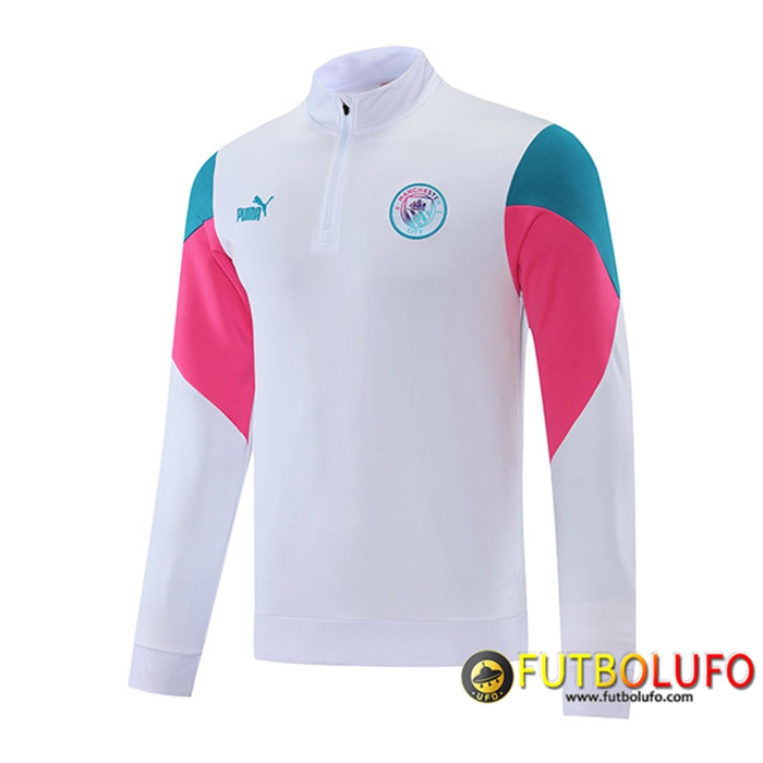 Sudadera De Entrenamiento Manchester City Rose/Blanca/Azul 2021/2022