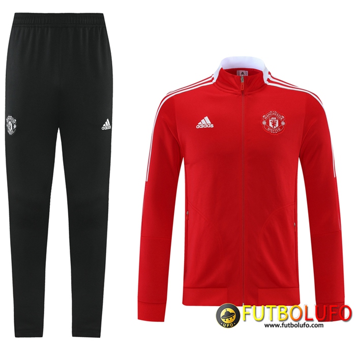 Chandal Equipos De Futbol - Chaqueta Manchester United Rojo/Blanca 2021/2022