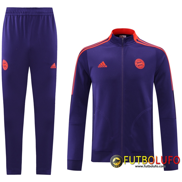 Chandal Equipos De Futbol - Chaqueta Bayern Munich Purpura/Rojo 2021/2022