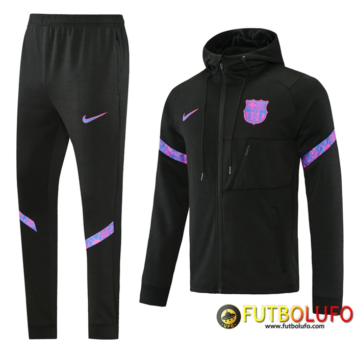 Chaqueta Con Capucha Chandal FC Barcelona Negro/Purpura 2021/2022