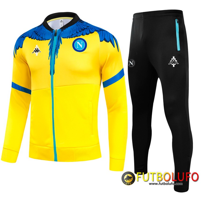 Chandal Equipos De Futbol - Chaqueta SSC Napoli Ninos Azul/Amarillo 2021/2022