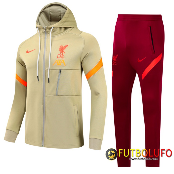 Chaqueta Con Capucha Chandal FC Liverpool Ninos Marron 2021/2022