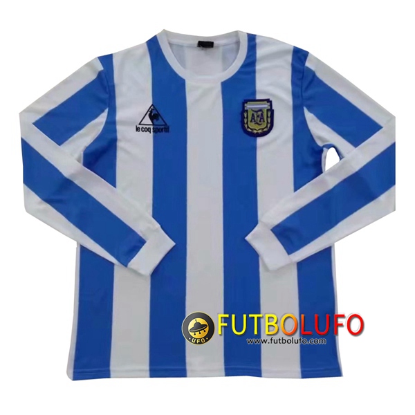Camiseta Futbol Argentina Retro Primera Manga Larga 1986