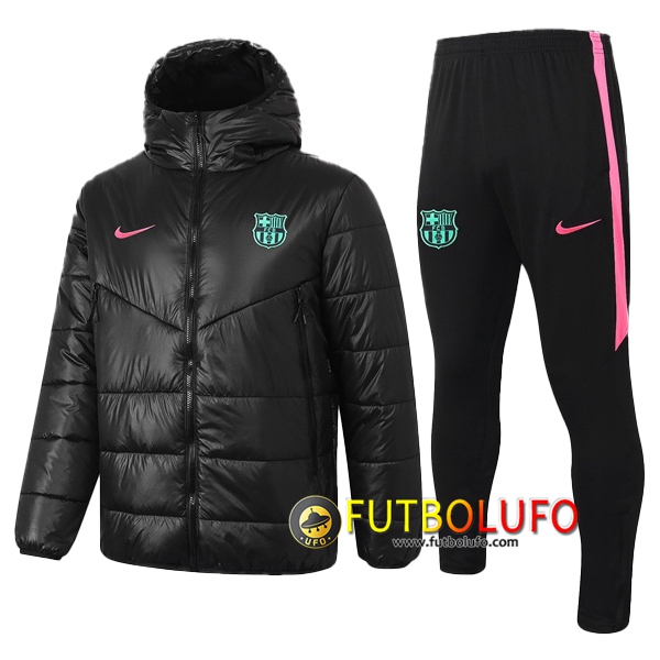 Chaqueta De Plumas FC Barcelona + Pantalones Negro 2020 2021