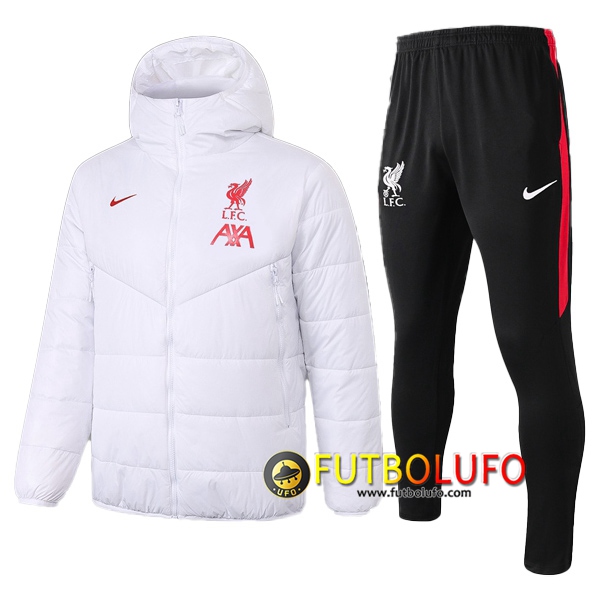 Chaqueta De Plumas FC Liverpool + Pantalones Blanco 2020 2021