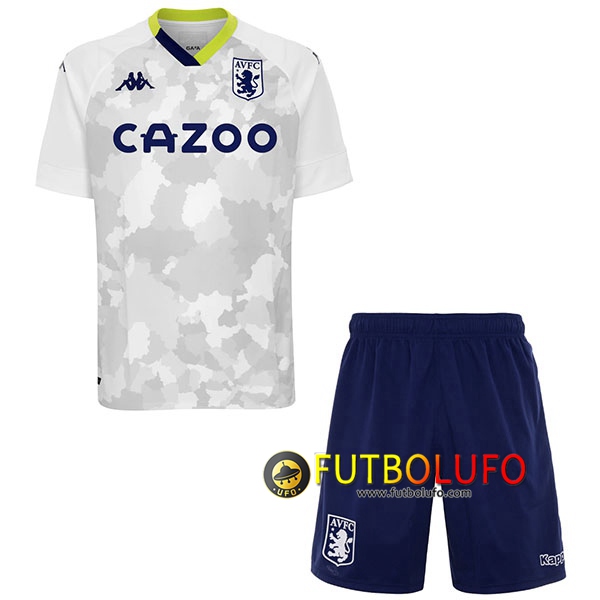 Camisetas Futbol Aston Villa Ninos Tercera 2020/2021