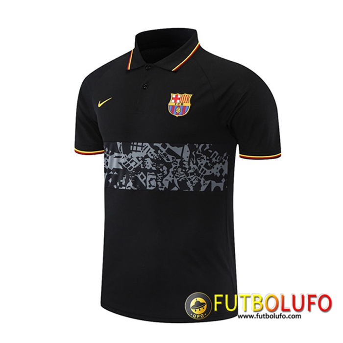 Camiseta Polo FC Barcelona Negro/Gris 2021/2022