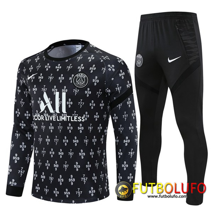Chandal Equipos De Futbol Jordan PSG Negro/Blanca 2021/2022