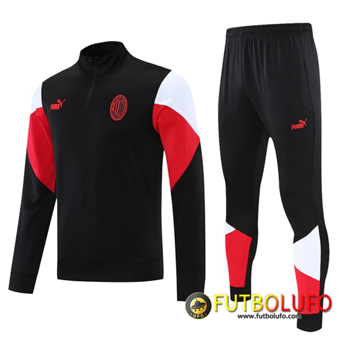 Chandal Equipos De Futbol AC Milan Negro/Blanca/Rojo 2021/2022