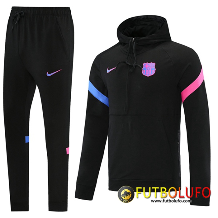 Chaqueta Con Capucha Chandal FC Barcelona Negro/Rojo/Azul 2021/2022