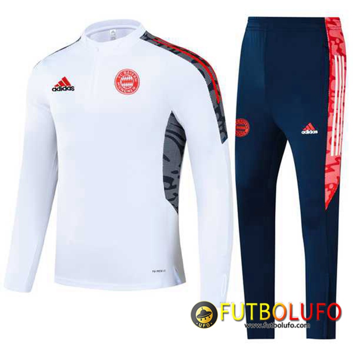 Chandal Equipos De Futbol Bayern Munich Ninos Blanca/Negro 2021/2022