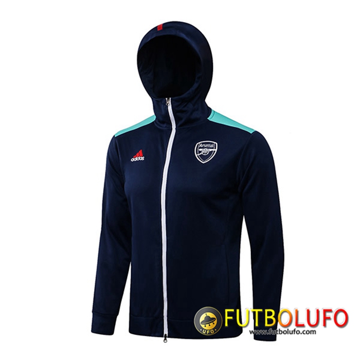 Chaqueta Con Capucha FC Arsenal Azul Marino/Verde 2021/2022