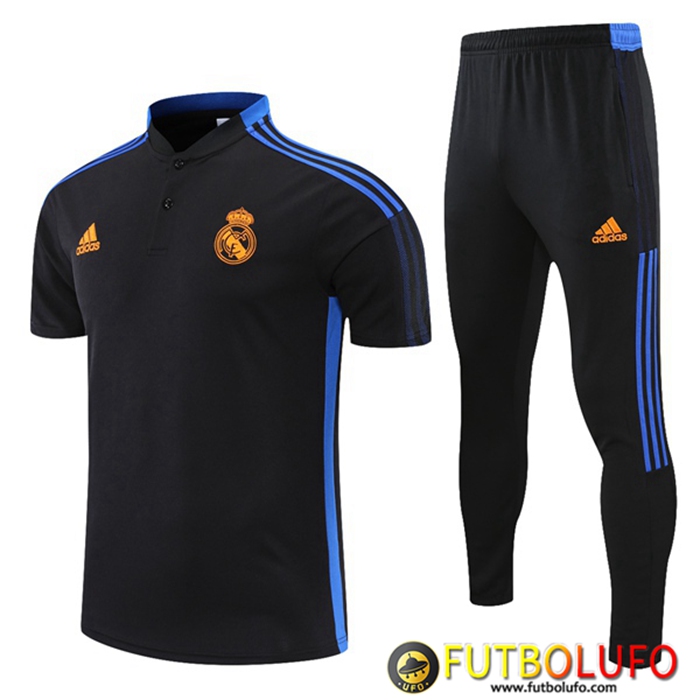 Camiseta Polo Real Madrid + Pantalones Negro/Azul 2021/2022