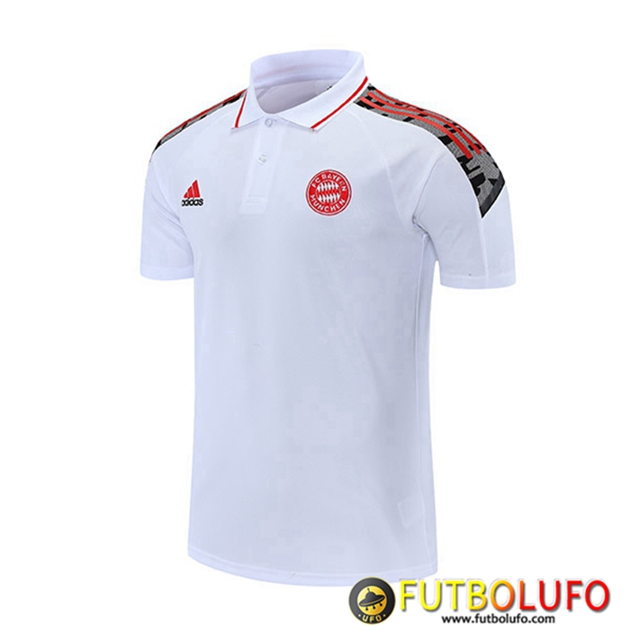 Camiseta Polo Bayern Munich Blanca/Rojo 2021/2022
