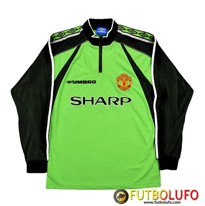 Camiseta Futbol Manchester United Retro Alternativo Manga Larga 1998/1999