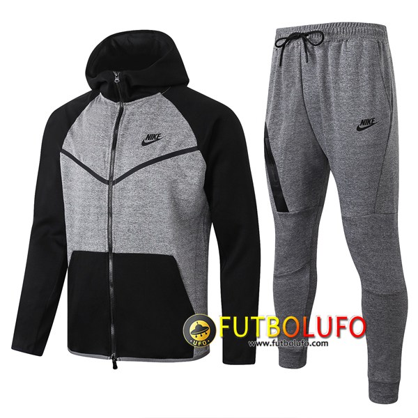 Chandal del NIKE Negro Gris 2020 2021 Chaqueta con capucha + Pantalones