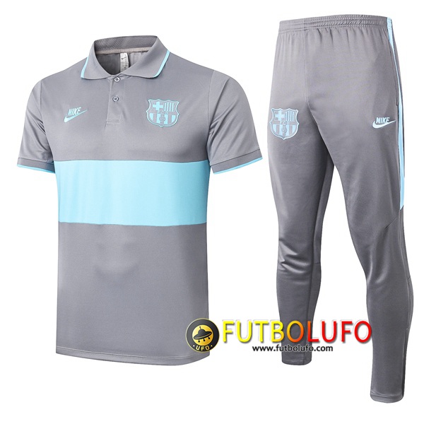 Polo Traje FC Barcelona + Pantalones Gris Verde 2020/2021