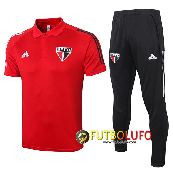 Polo Traje Sao Paulo FC + Pantalones Roja 2020/2021