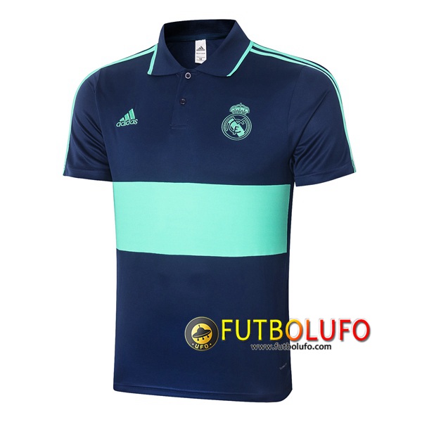Polo Futbol Real Madrid Azul Verde 2020/2021