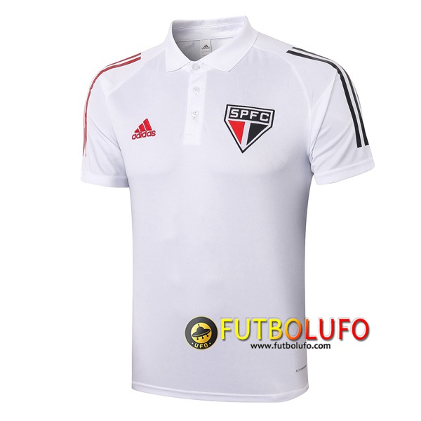 Polo Futbol Sao Paulo FC Blanco 2020/2021