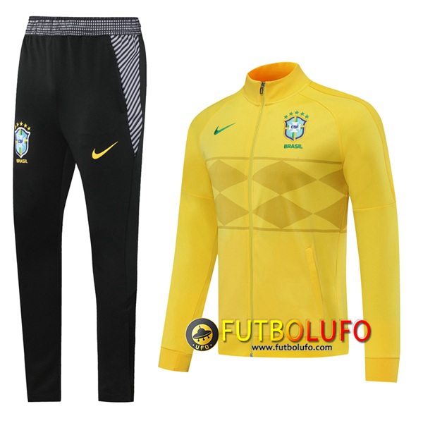 Chandal del Brasil Amarillo 2020 2021 Chaqueta + Pantalones