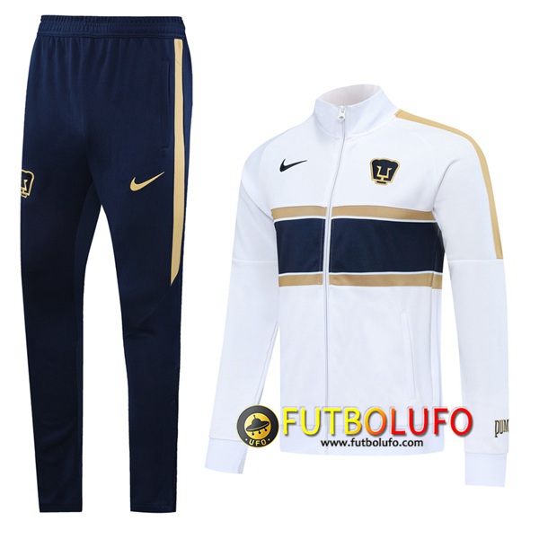 Chandal del Pumas UNAM Blanco 2020 2021 Chaqueta + Pantalones