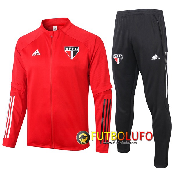 Chandal del Sao Paulo FC Roja 2020 2021 Chaqueta + Pantalones