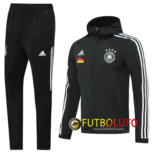 Chandal del Alemania Negro 2020 2021 Rompevientos + Pantalones