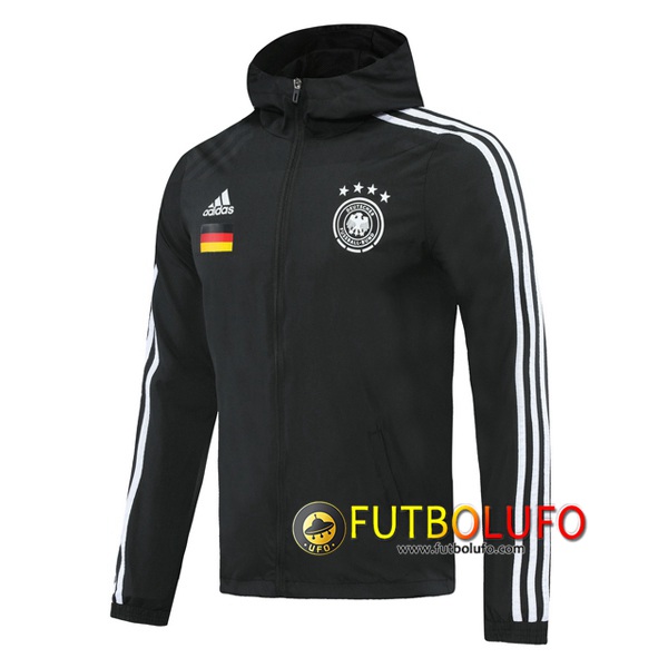 Chaqueta Futbol Rompevientos Alemania Negro 2020 2021
