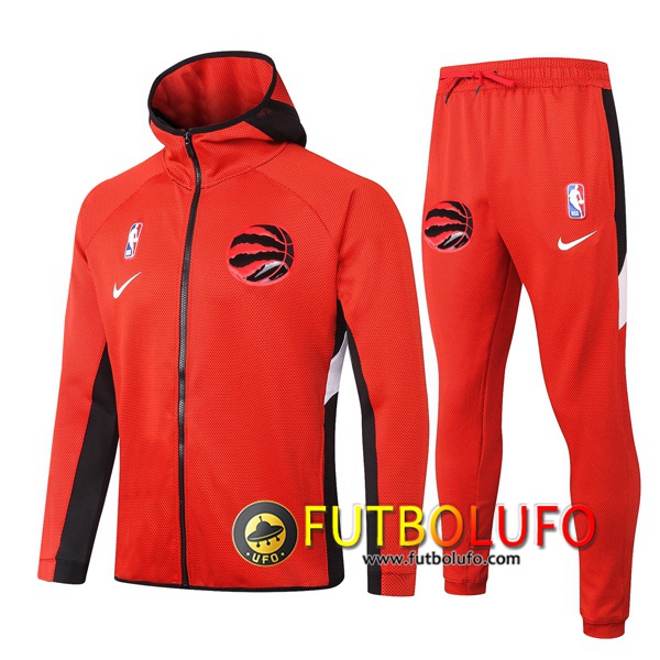 Chandal del Toronto Raptors Roja 2020 2021 Chaqueta con capucha + Pantalones