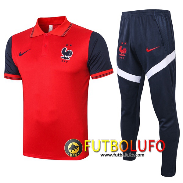 Polo Traje Francia + Pantalones Roja 2020/2021
