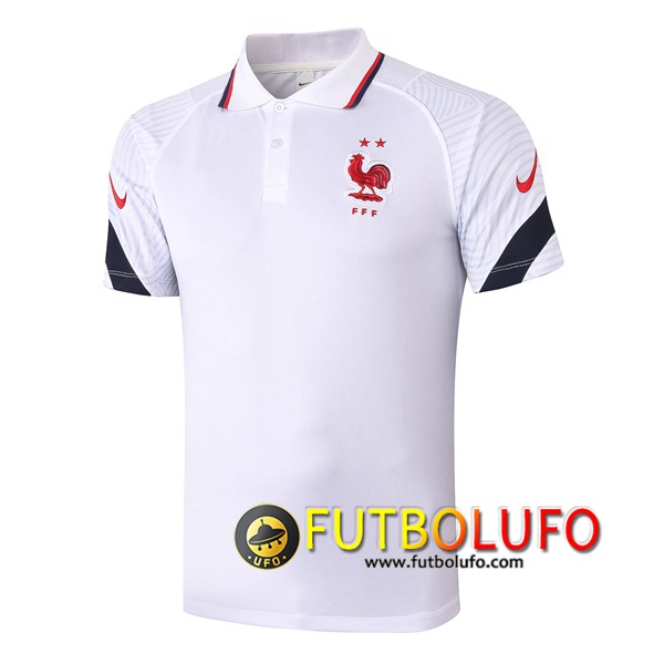 Polo Futbol Francia Blanco 2020/2021