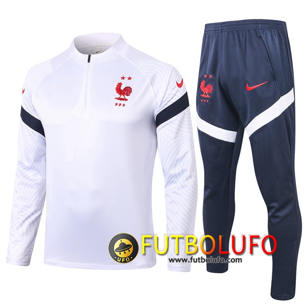 Chandal del Francia Blanco 2020 2021 Sudadera + Pantalones