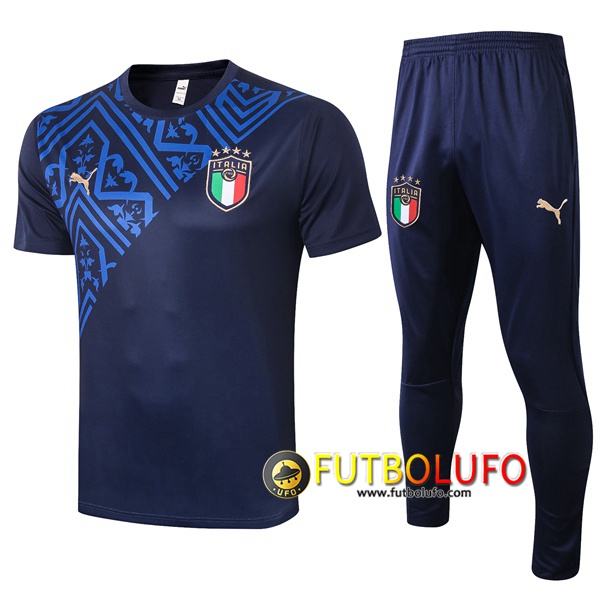 Camiseta Entrenamiento Italia + Pantalones Azul Royal 2020/2021