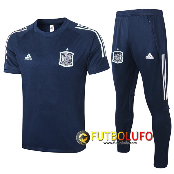 Camiseta Entrenamiento España + Pantalones Azul Royal 2020/2021