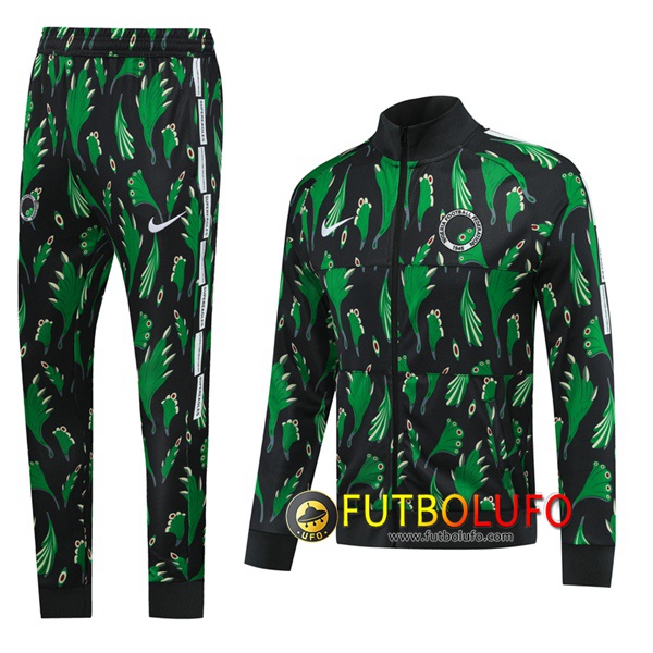 Chandal del Nigeria Noir Verde 2020 2021 Chaqueta + Pantalones