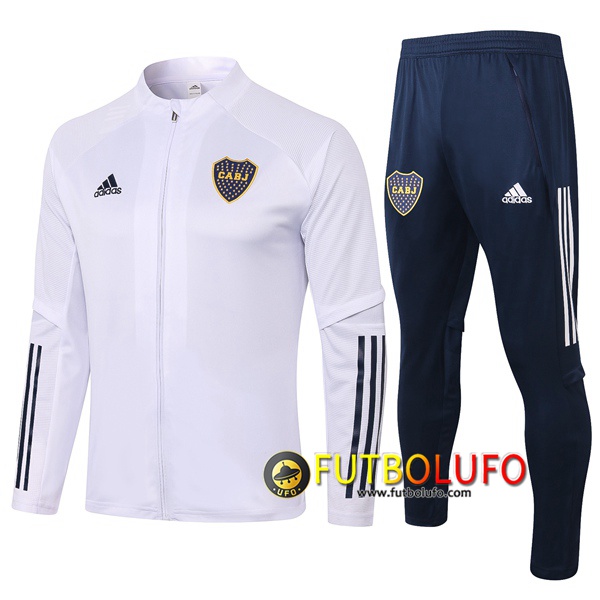 Chandal del Boca Juniors Blanco 2020 2021 Chaqueta + Pantalones