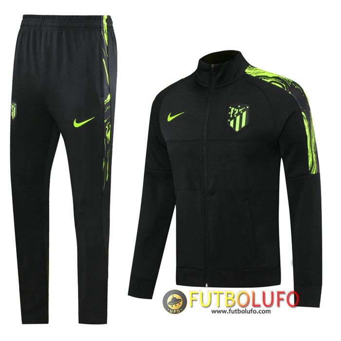 Nueva Chandal del Atletico Madrid Noir Verde 2020 2021 Chaqueta + Pantalones