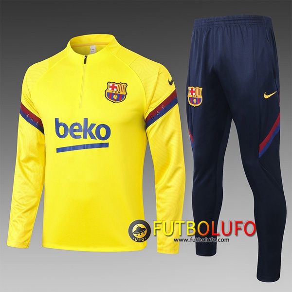 Chandal del FC Barcelona Enfant Amarillo 2020/2021 Sudadera + Pantalones