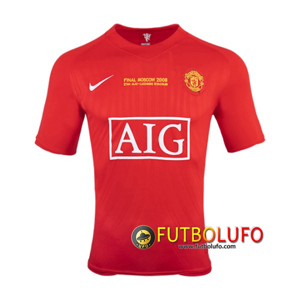 Camiseta Futbol Manchester United Retro Primera 2007/2008
