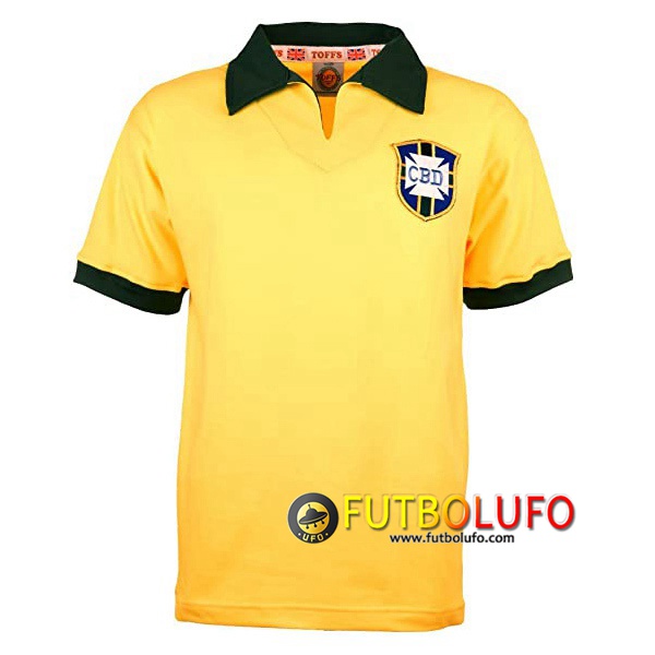 Camiseta Futbol Brasil Retro Coupe du monde Primera 1958