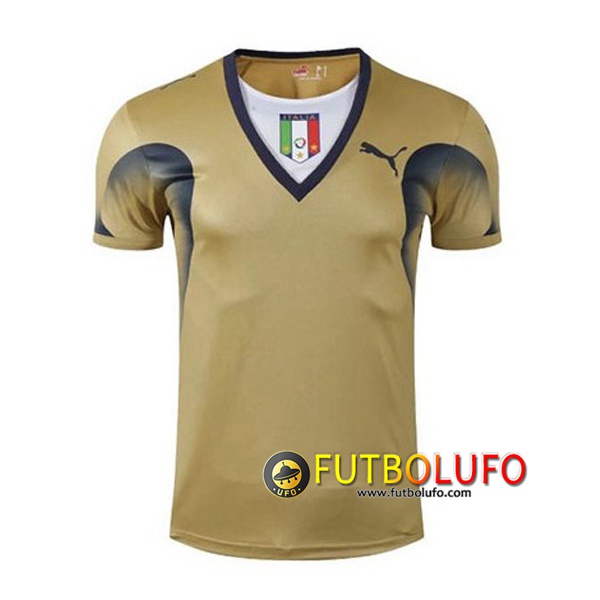 Camiseta Futbol Italia Retro Portero Amarillo Coupe du Monde 2006