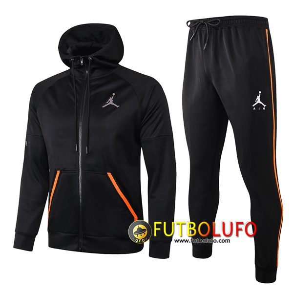 Chandal del Pairis PSG Jordan Negro 2020 2021 Chaqueta con capucha + Pantalones