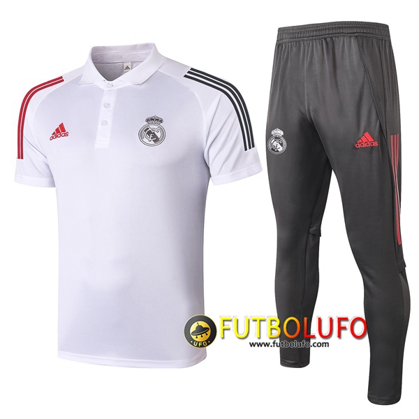 Polo Traje Real Madrid + Pantalones Blanco 2020/2021
